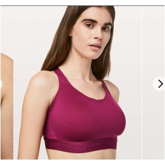 lululemon athletica Other - Lululemon Fine Form Sports Bra Story Red Logo Band Athletic Supportive 36D